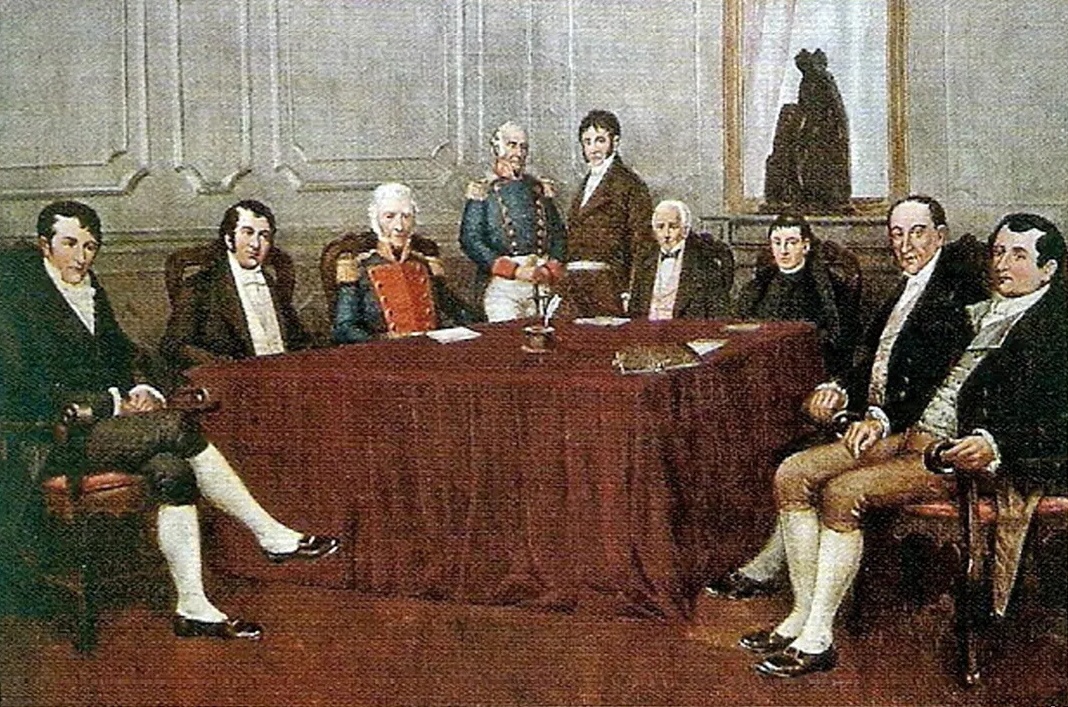 Reproducción de la Primera Junta Nacional de Gobierno de Argentina (Wikimedia)