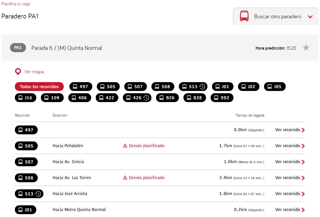 Sitio web de la Red Metropolitana de Movilidad.