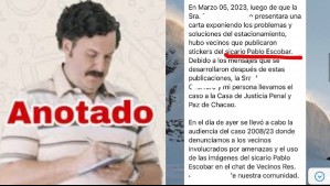 'Anotado': Vecino envía sticker de Pablo Escobar a grupo de WhatsApp de su edificio y lo denuncian en la policía
