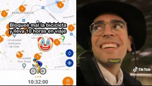 Joven chileno estacionó mal una bicicleta de arriendo y la aplicación le cobró más de 10 horas de viaje