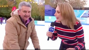 'Vamos a chocar': Jaime Leyton sufrió un divertido chascarro patinando sobre hielo con Karen Doggenweiler