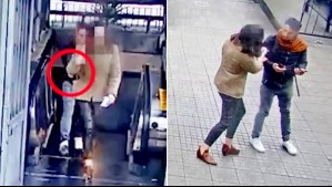 Video muestra a delincuente robando un celular a la salida del Metro: Mujer víctima lo encaró y logró su detención