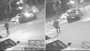 Video muestra violento choque en Huechuraba: Vehículo atropelló a cinco personas que esperaban micro