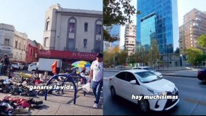 'Es impresionante, parece otra ciudad': La reacción de turistas argentinos al comparar dos barrios en Santiago