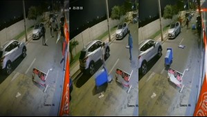 Video muestra a vecinos intentando detener con tarros de basura a ladrones de un vehículo en San Bernardo