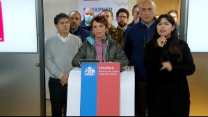 Ministra Tohá entrega balance de sistema frontal: Más de tres mil personas aisladas y cerca de 300 damnificadas