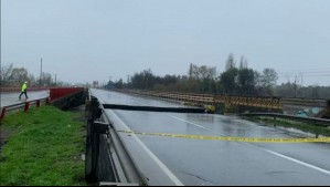 Así quedó el puente Lircay tras socavón: Obligó a cortar completamente la Ruta 5 Sur
