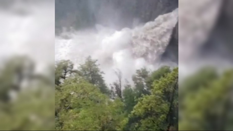 Video muestra impresionante aumento de caudal en Radal Siete Tazas tras intensas lluvias