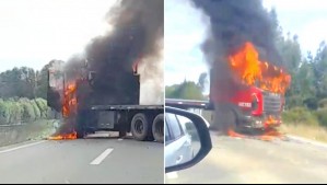 Nuevo ataque incendiario en Cañete: Queman camión y joven resulta herido por impacto balístico