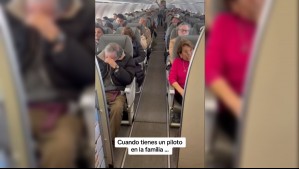 'Un gran te amo a cada uno de ellos': La emotiva sorpresa de piloto chileno a su familia en pleno vuelo
