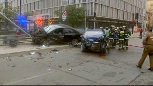 Accidente de tránsito se registró la mañana de este domingo en Santiago Centro