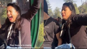 'Ay, ¿de dónde se afirma?': La dramática experiencia de una madre rancagüina al subirse al teleférico en Santiago