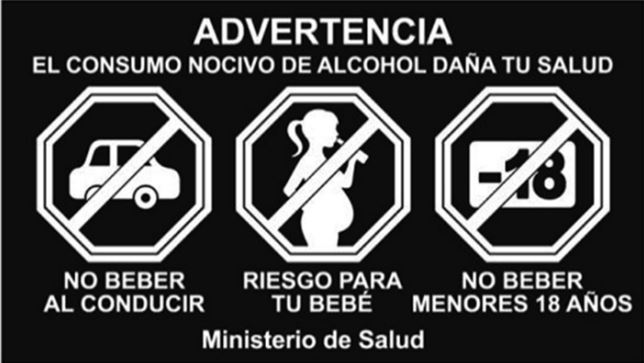 Sello de advertencia alcoholes 