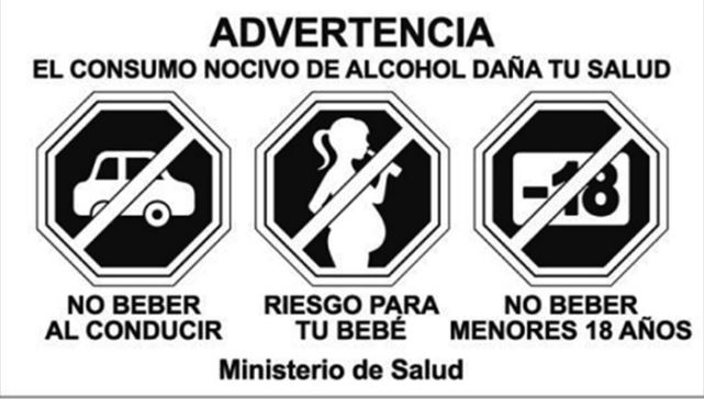 Sello de advertencia alcoholes 