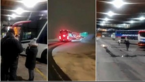 Buses quedan atrapados en el Paso Los Libertadores por mal tiempo