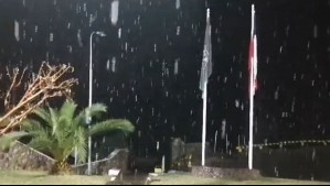 Video muestra intensa nevazón por sistema frontal en zonas del interior de la Región de Coquimbo