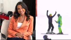 ¡Salió ilesa! Natasha Kennard sufrió una caída mientras tomaba clases de esquí durante despacho de 'Mucho Gusto'
