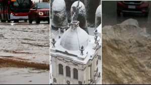 Los videos y fotos que ha dejado la lluvia y la nieve en las zonas centro y sur del país