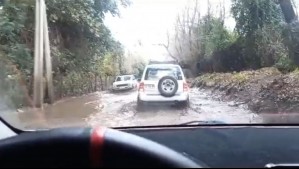 Reportan corte de ruta y camino inundado en el Cajón del Maipo