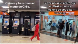 'En México no hay manera de que funcione': Familia sorprendida por presencia de cajeros automáticos en Metro de Santiago