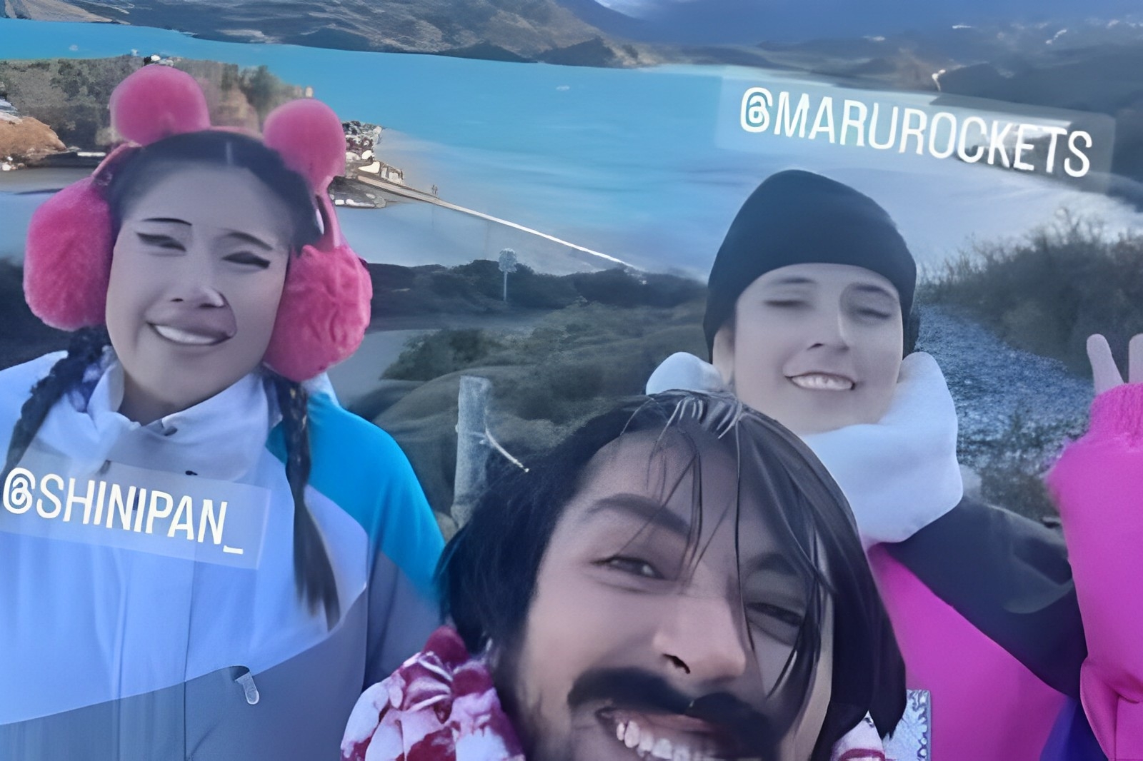 De izquierda a derecha: Shinipan, Dimenacho y Maru Rockets (Instagram)