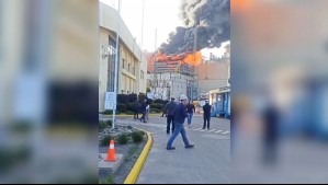 Gran incendio en termoeléctrica de Quillota: 65 personas fueron evacuadas
