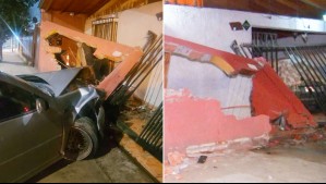 Vehículo quedó incrustado en casa de Independencia: Tercera vez que vivienda es chocada por un auto