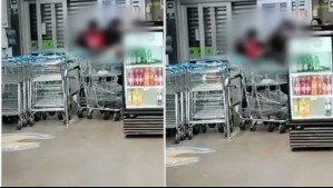 Video registra golpiza por parte de guardias de un supermercado en Santiago tras confuso incidente