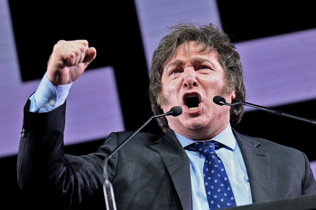El candidato ultraderechista, Javier Milei (AFP)