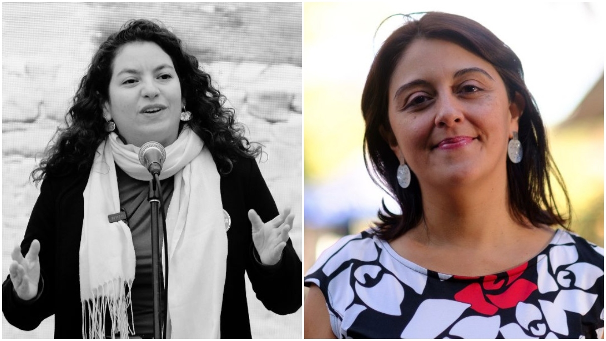 A la izquierda: Javiera Toro; a la derecha, la nueva ministra de Bienes Nacionales: Marcela Sandoval.