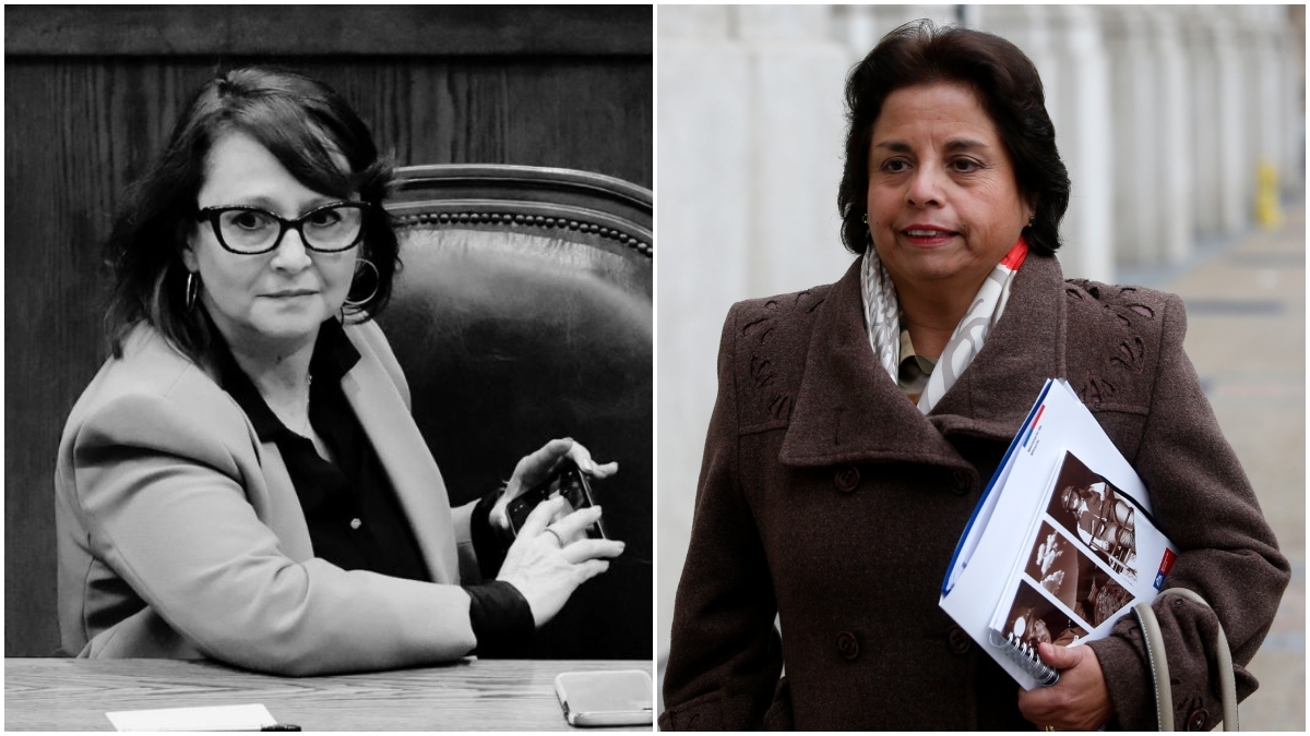 A la izquierda: Marcela Hernando; a la derecha, la nueva ministra de Minería: Aurora Williams.