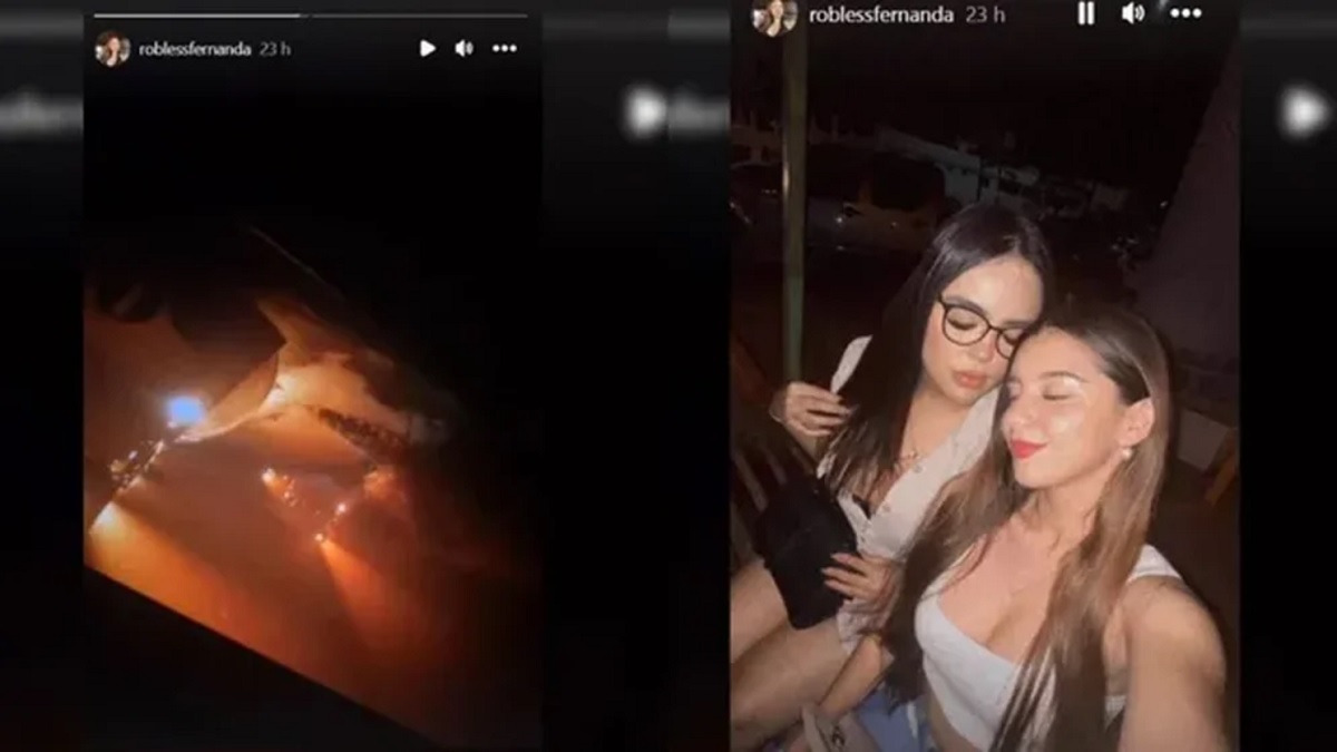 Las últimas dos fotos que publicó María Fernanda en sus historias de Instagram.
