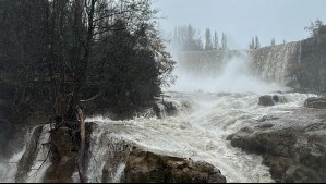 Así está el Salto del Laja este domingo tras las intensas precipitaciones en la zona