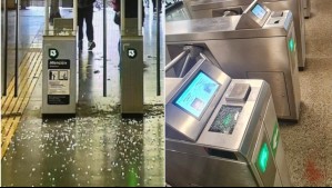 Torniquetes y validadores destruidos: Imágenes muestran cómo quedó estación República del Metro tras ser vandalizada