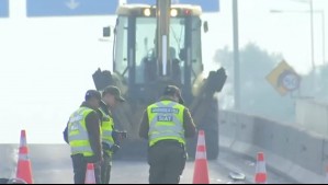Motorista falleció tras chocar contra retroexcavadora en la autopista Vespucio Norte