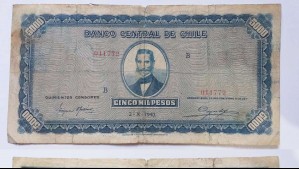 Puede valer más de $1 millón: Este es el antiguo billete chileno que buscan los coleccionistas