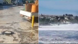 Videos muestran cómo marejadas afectan a zonas costeras de la región de Valparaíso