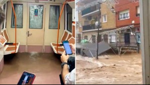 Hasta vagones del metro inundados: Las impactantes imágenes de las torrenciales lluvias en España