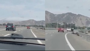 Video capta momento preciso en que conductor atropella a ciclista en la Ruta 5 Norte