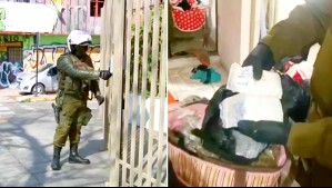Allanamiento en departamento de Santiago: Botaron la droga en el baño y un sujeto intentó huir saltando por un balcón