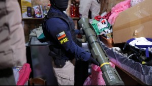 Desbaratan clan familiar dedicada al narcotráfico en Macul: PDI incauta un lanzacohete entre sus pertenencias