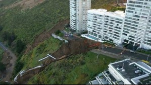 Nuevo socavón en edificio en Viña del Mar: Imágenes muestran el complicado panorama provocado por las lluvias