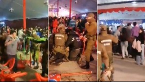 Pelea a sillazos y golpes de puño en fondas de Curicó: Dos detenidos y un guardia lesionado tras la riña