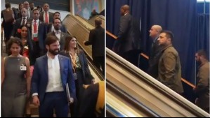 Video capta momento en que Presidente Boric vive casual encuentro con Volodimir Zelenski