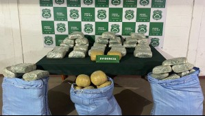 Detienen a tres sujetos en Calama por tráfico de drogas: Transportaban más 116 kilos de marihuana