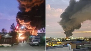Incendio de grandes proporciones afectó a fábrica en Cerrillos: Bomberos logró circunscribir emergencia