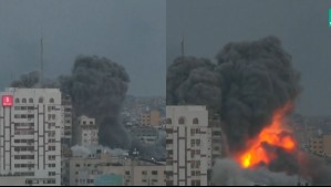Guerra Israel-Hamás: Registro muestra derrumbe de edificio tras ser bombardeado en la Franja de Gaza