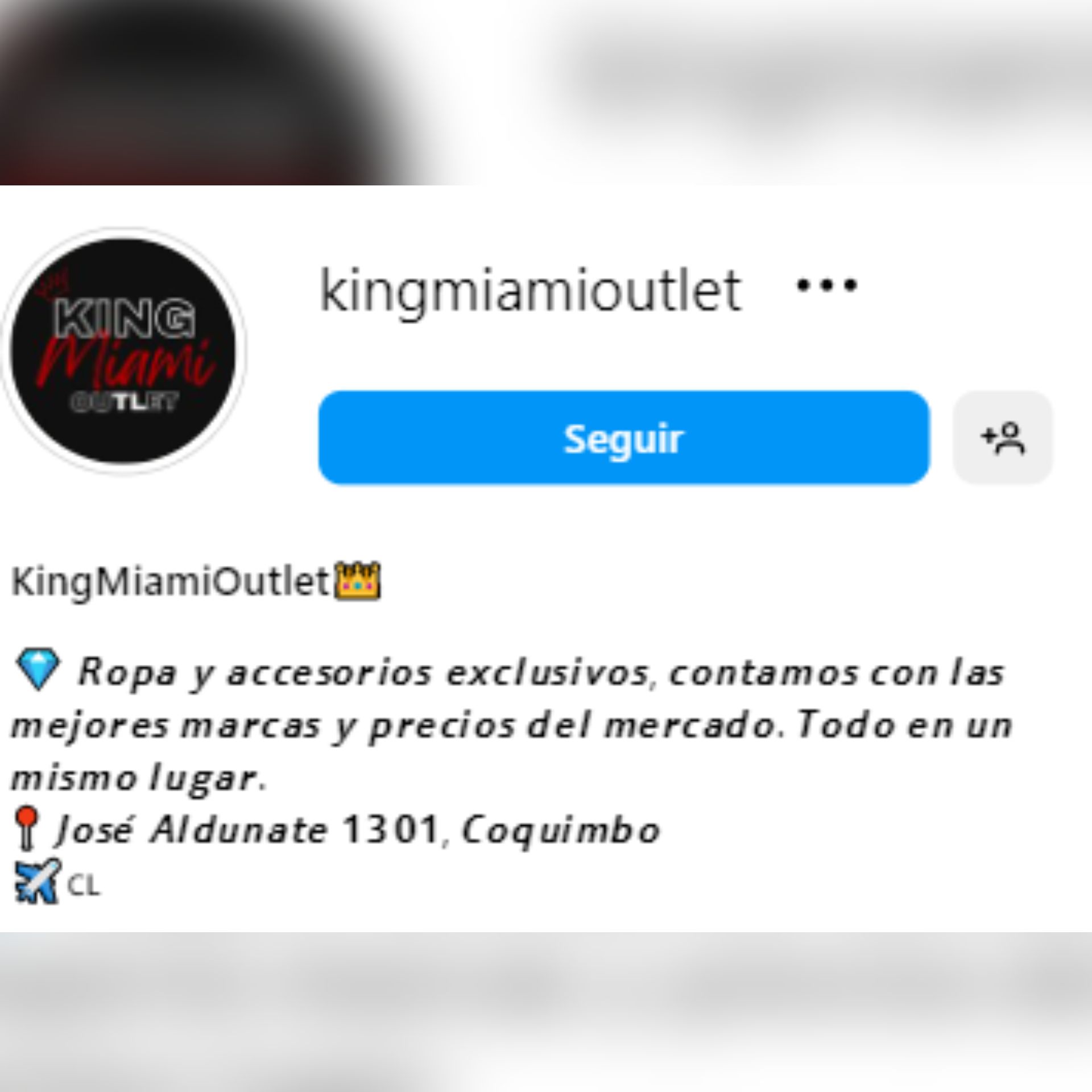 Descripción del perfil de King Miami Outlet