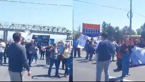 Profesores de Tiltil protestan en la Ruta 5 Norte por cierre de colegios y sueldos impagos