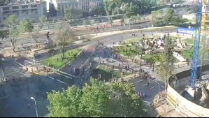 Así está Plaza Italia a esta hora a cuatro años del estallido social